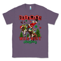 Lavender dreaming of a wild west christmas cowboy santa Classic Tee - MaliasSmallBusiness
