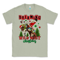 Matcha dreaming of a wild west christmas cowboy santa Classic Tee - MaliasSmallBusiness