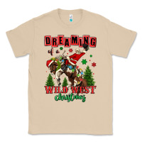 Mushroom dreaming of a wild west christmas cowboy santa Classic Tee - MaliasSmallBusiness