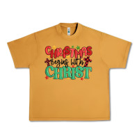 Peanut Butter christmas begins with christ Urban Heavy Tee - MaliasSmallBusiness