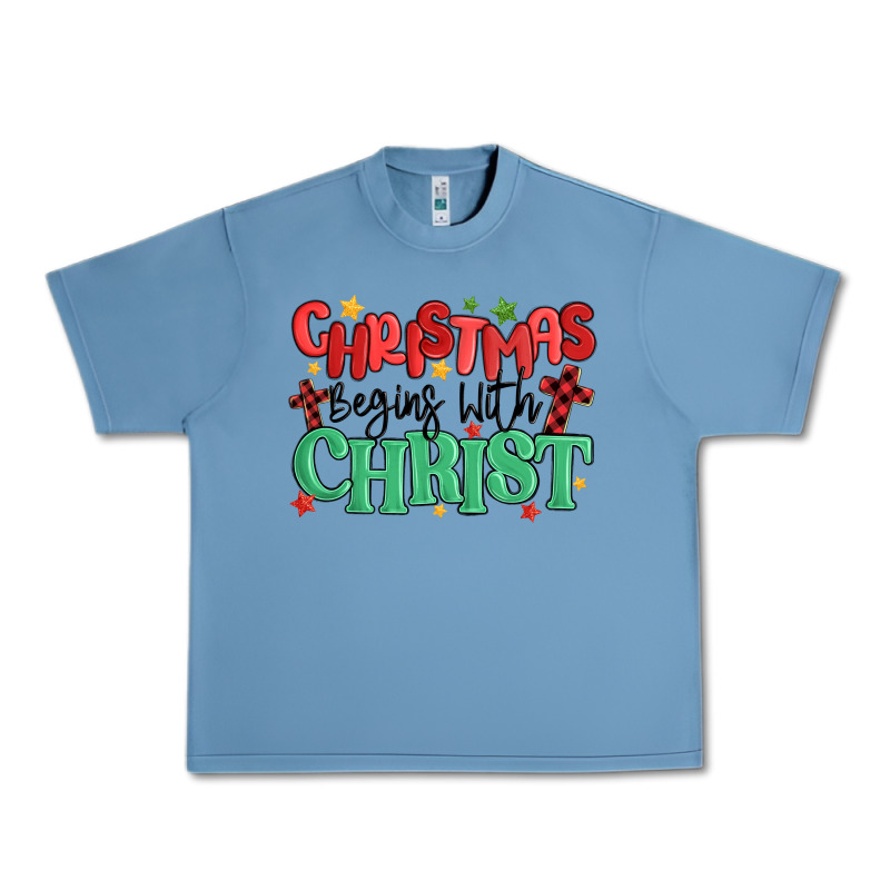 Christmas Begins With Christ Urban Heavy Tee by MaliasSmallBusiness | Teevron