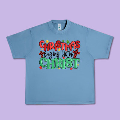 Christmas Begins With Christ Urban Heavy Tee Designed By Maliassmallbusiness