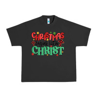 Pigment Black christmas begins with christ Urban Heavy Tee - MaliasSmallBusiness