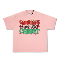 Salmon christmas begins with christ Urban Heavy Tee - MaliasSmallBusiness