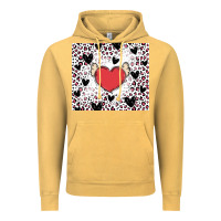Vintage Mustard valentine's day hearts Vintage Hoodie - MaliasSmallBusiness