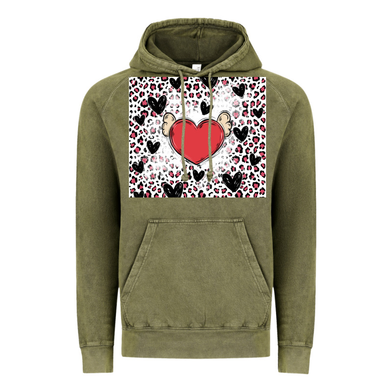 Valentine's Day Hearts Vintage Hoodie by MaliasSmallBusiness | Teevron