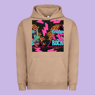 Freedom Rocks Seamless Pattern Urban Hoodie Designed By Bundleandbundleshop