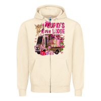 Sandshell Cupid's love lodge with truck Valentine's Day Zipper Hoodie - HowdyJamesFarm