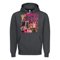 Smoke Cupid's love lodge with truck Valentine's Day Zipper Hoodie - HowdyJamesFarm