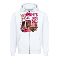 Cupid's Love Lodge With Truck Valentine's Day Zipper Hoodie | Teevron