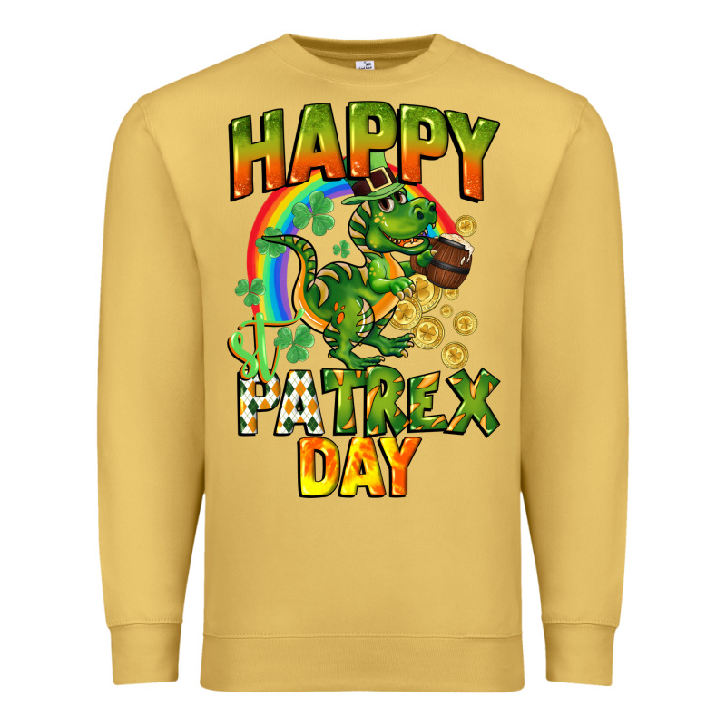 Happy St. Patrex Day Premium Sweatshirt by CowGirlArtShop | Teevron