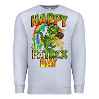 Heather Grey Happy St. Patrex Day Premium Sweatshirt - CowGirlArtShop