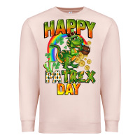 Pale Pink Happy St. Patrex Day Premium Sweatshirt - CowGirlArtShop