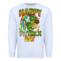 White Happy St. Patrex Day Premium Sweatshirt - CowGirlArtShop