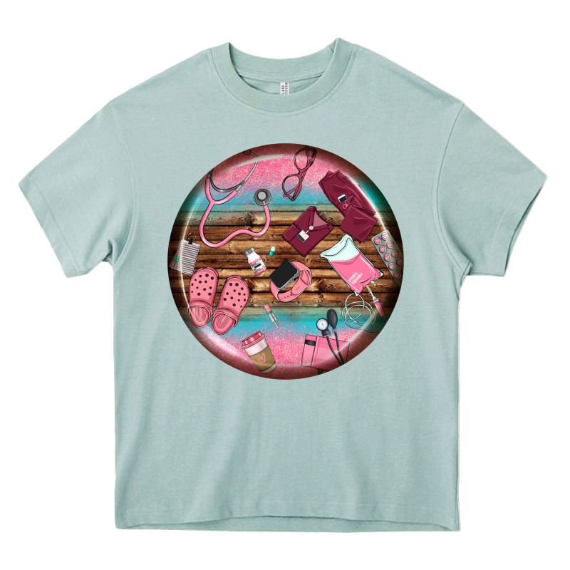 Nurse Round Earrings Heavy Core Tee by BundleAndBundleShop | Teevron