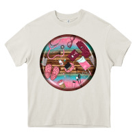 Cream nurse round earrings Heavy Core Tee - BundleAndBundleShop
