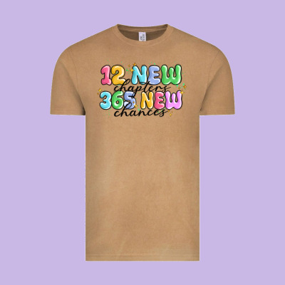 12 New Chapter 365 New Chances Vintage Tee Designed By Maliassmallbusiness