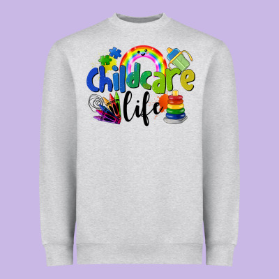 Childcare Life Heavyweight Sweatshirt Designed By Lillyallendesigns