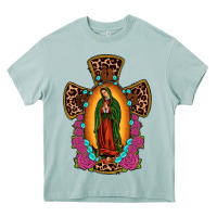 Arona our lady of guadalupe cross Heavy Core Tee - JahusDesignShop
