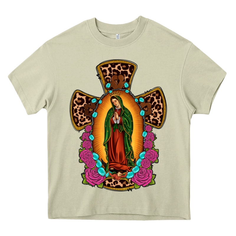 Our Lady Of Guadalupe Cross Heavy Core Tee by JahusDesignShop | Teevron