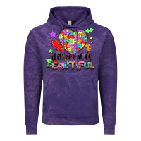 Cloud Purple Different is beautiful Vintage Hoodie - NancyCooperArtShop