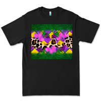 Black mardi gras Leopard and heart Premium Tee - AdoDesignShop