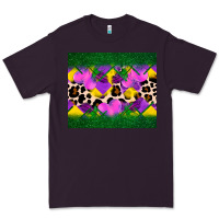 Plum mardi gras Leopard and heart Premium Tee - AdoDesignShop