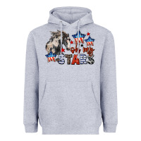 Heather Grey Oh my stars horse 4th of july Heavyweight Hoodie - CowGirlArtShop