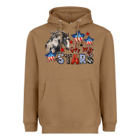 Toasted Coconut Oh my stars horse 4th of july Heavyweight Hoodie - CowGirlArtShop