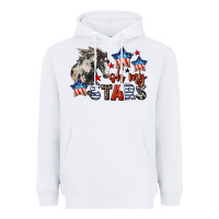 White Oh my stars horse 4th of july Heavyweight Hoodie - CowGirlArtShop
