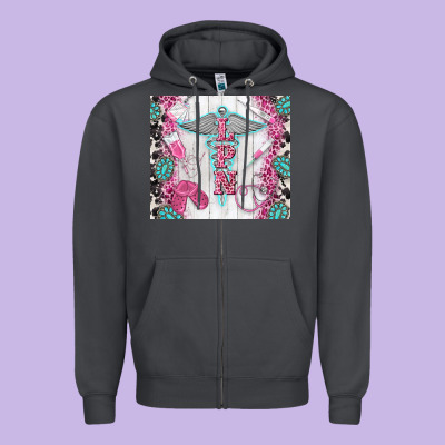 Lpn Zipper Hoodie Designed By Tumblerdesignbyshophia