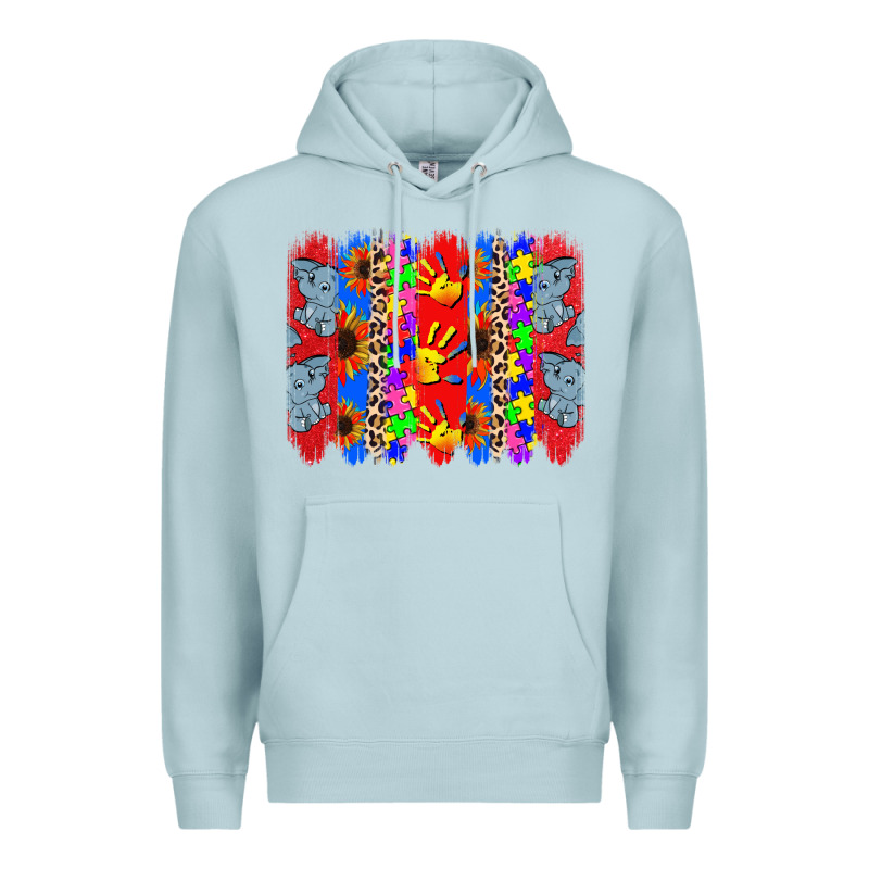 Autism Brushstrokes Premium Hoodie by CowGirlArtShop | Teevron