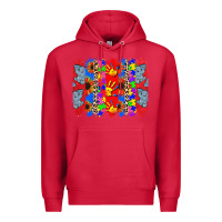 Cardinal Autism brushstrokes Premium Hoodie - CowGirlArtShop