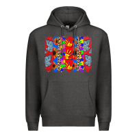 Charcoal Heather Autism brushstrokes Premium Hoodie - CowGirlArtShop