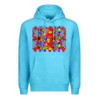 Ocean Blue Autism brushstrokes Premium Hoodie - CowGirlArtShop