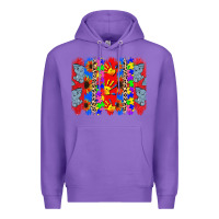 Purple Autism brushstrokes Premium Hoodie - CowGirlArtShop