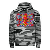 Slate Camo Autism brushstrokes Premium Hoodie - CowGirlArtShop