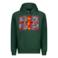 Sports Green Autism brushstrokes Premium Hoodie - CowGirlArtShop