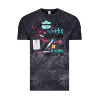 Cloud Black she works willingly with her hands Vintage Tee - MaliasSmallBusiness