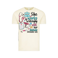 Vintage Arctic she works willingly with her hands Vintage Tee - MaliasSmallBusiness