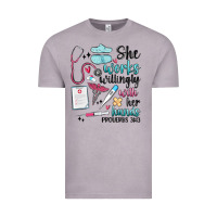 Vintage Zinc she works willingly with her hands Vintage Tee - MaliasSmallBusiness