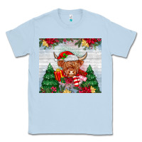 Dusty Blue christmas cow Classic Tee - MaliasSmallBusiness