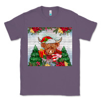 Lavender christmas cow Classic Tee - MaliasSmallBusiness