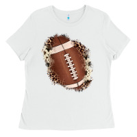White football cowhide leopard patch Ladies Tee - JahusDesignShop