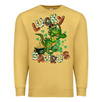 Antique Gold Lucky Saurus Premium Sweatshirt - CowGirlArtShop