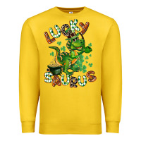 Lemon Lucky Saurus Premium Sweatshirt - CowGirlArtShop