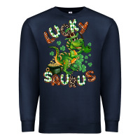 Navy Lucky Saurus Premium Sweatshirt - CowGirlArtShop