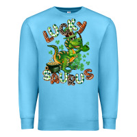 Ocean Blue Lucky Saurus Premium Sweatshirt - CowGirlArtShop