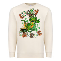 Sandshell Lucky Saurus Premium Sweatshirt - CowGirlArtShop