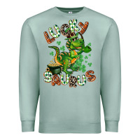 Seafoam Lucky Saurus Premium Sweatshirt - CowGirlArtShop